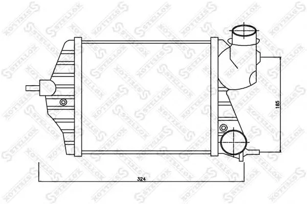 10-40127-SX STELLOX Интеркулер (радиатор интеркулера) (фото 1)