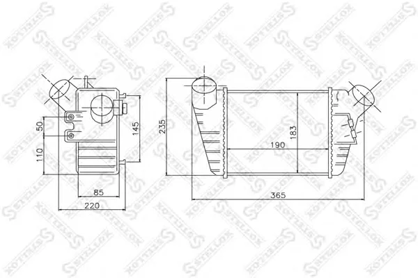 10-40162-SX STELLOX Интеркулер (радиатор интеркулера) (фото 1)