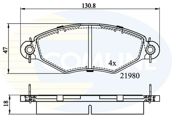 CBP0704 COMLINE Комплект тормозных колодок, дисковый тормоз (фото 3)