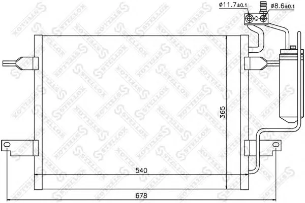 10-45225-SX STELLOX Конденсатор, кондиционер (фото 1)