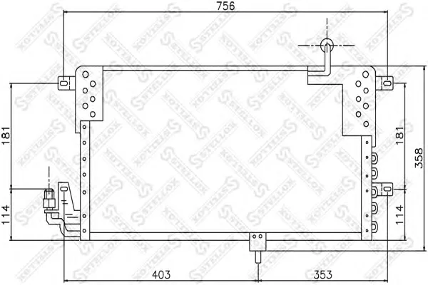 10-45316-SX STELLOX Радиатор кондиционера (фото 1)