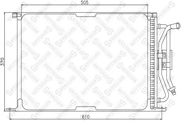 10-45343-SX STELLOX Радиатор кондиционера (фото 1)