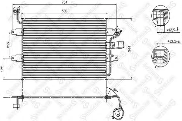 10-45362-SX STELLOX Радиатор кондиционера (фото 1)