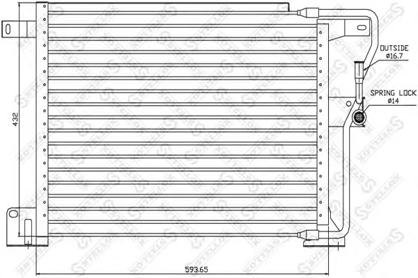 10-45379-SX STELLOX Радиатор кондиционера (фото 1)