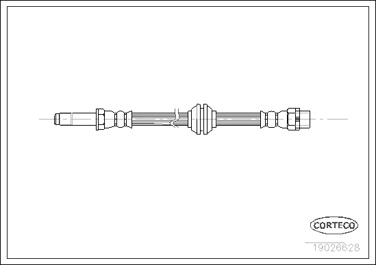 19026628 CORTECO Тормозной шланг (фото 3)