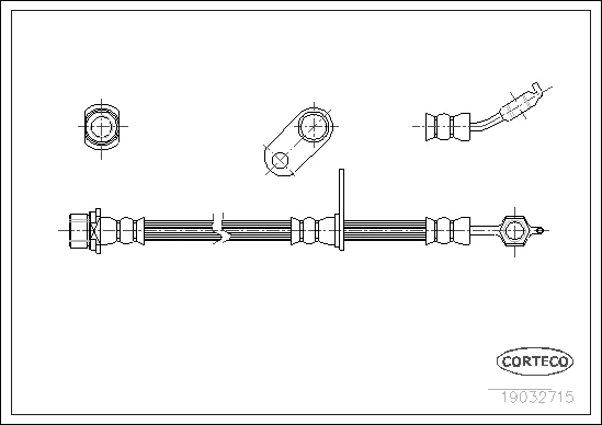 19032715 CORTECO Тормозной шланг (фото 1)