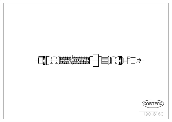 19018160 CORTECO Тормозной шланг (фото 3)