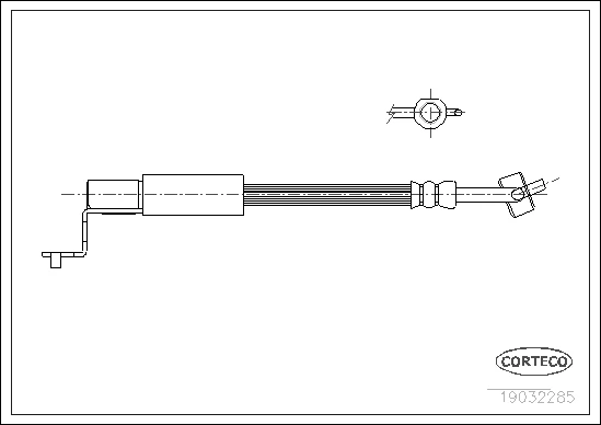 19032285 CORTECO Тормозной шланг (фото 2)