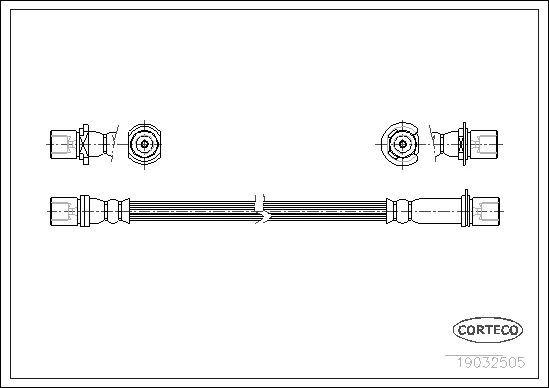 19032505 CORTECO Тормозной шланг (фото 2)