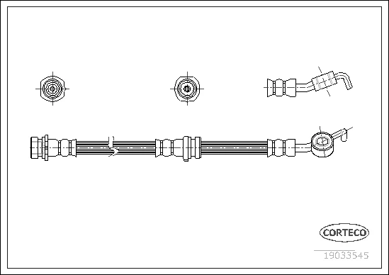 19033545 CORTECO Тормозной шланг (фото 2)