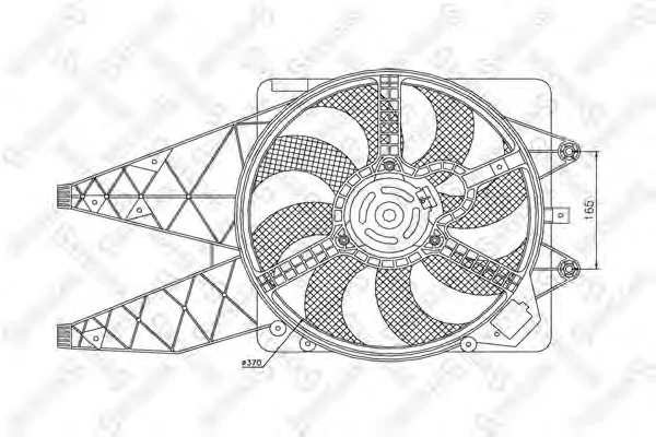 29-99093-SX STELLOX Вентилятор охлаждения радиатора (фото 1)