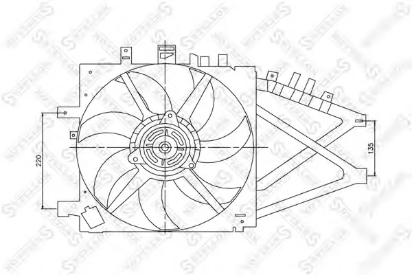 29-99122-SX STELLOX Вентилятор охлаждения радиатора (фото 1)