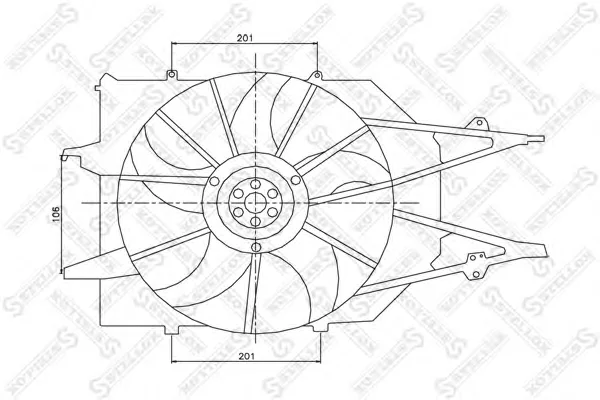 29-99263-SX STELLOX Вентилятор, охлаждение двигателя (фото 1)