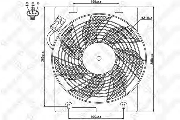 29-99266-SX STELLOX Вентилятор охлаждения радиатора (фото 1)
