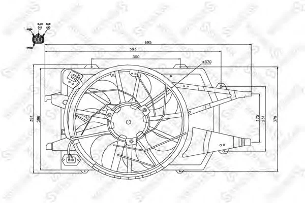 29-99326-SX STELLOX Вентилятор охлаждения радиатора (фото 1)