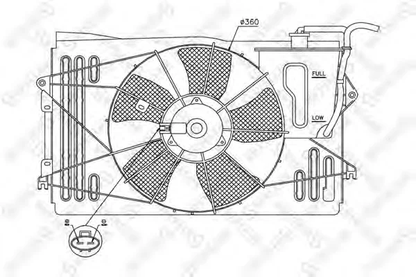 29-99393-SX STELLOX Вентилятор охлаждения радиатора (фото 1)
