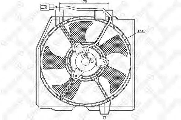 29-99464-SX STELLOX Вентилятор охлаждения радиатора (фото 1)