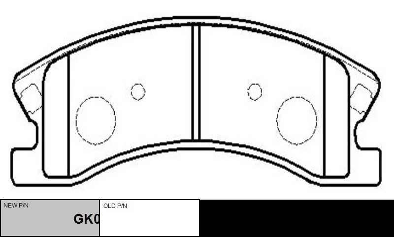 GK0103 CTR Комплект тормозных колодок, дисковый тормоз (фото 2)