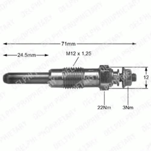 HDS221 DELPHI Свеча накала (фото 2)