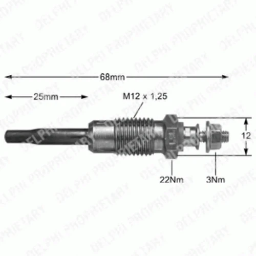 HDS366 DELPHI Свеча накала (фото 2)