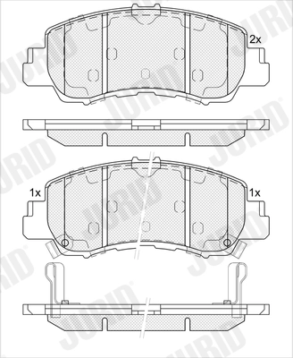 574128J JURID Комплект тормозных колодок, дисковый тормоз (фото 1)
