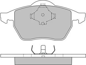 BRP0875 EEC Комплект тормозных колодок, дисковый тормоз (фото 1)