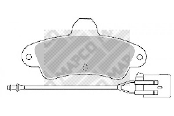 6392 MAPCO Комплект тормозных колодок, дисковый тормоз (фото 2)