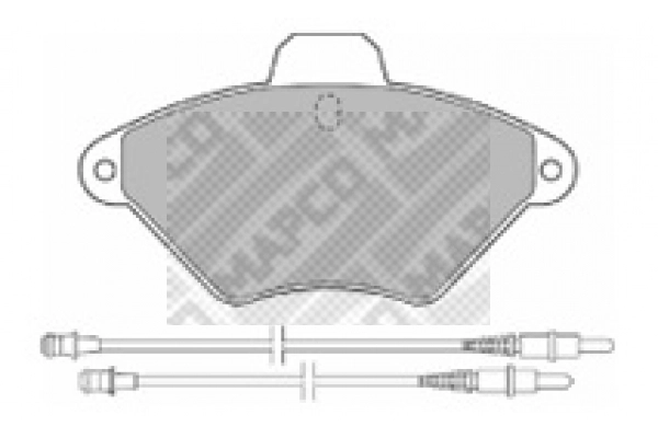 6397 MAPCO Комплект тормозных колодок, дисковый тормоз (фото 2)