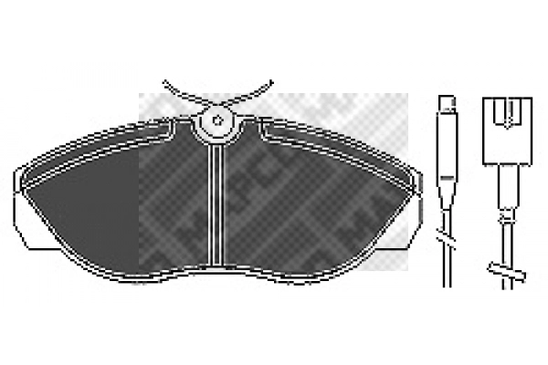 6433 MAPCO Комплект тормозных колодок, дисковый тормоз (фото 2)