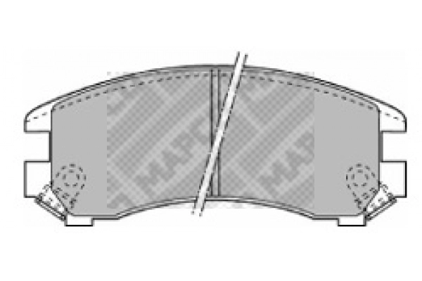6437 MAPCO Комплект тормозных колодок, дисковый тормоз (фото 2)