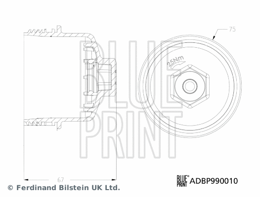 ADBP990010 BLUE PRINT Крышка, корпус масляного фильтра (фото 1)