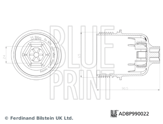 ADBP990022 BLUE PRINT Крышка, корпус масляного фильтра (фото 2)