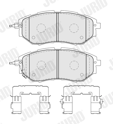 574135J JURID Комплект тормозных колодок, дисковый тормоз (фото 2)
