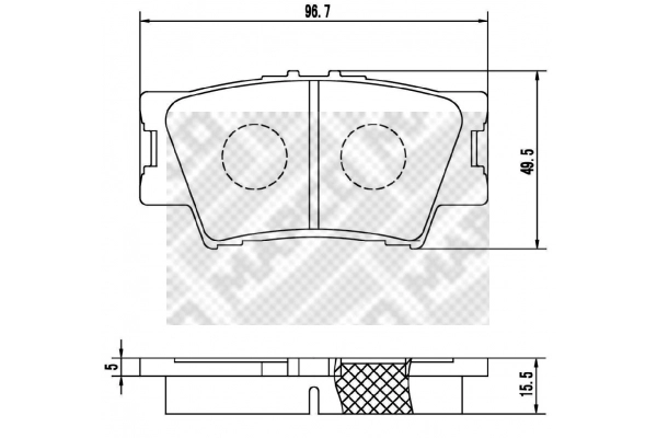 6890 MAPCO Комплект тормозных колодок, дисковый тормоз (фото 2)