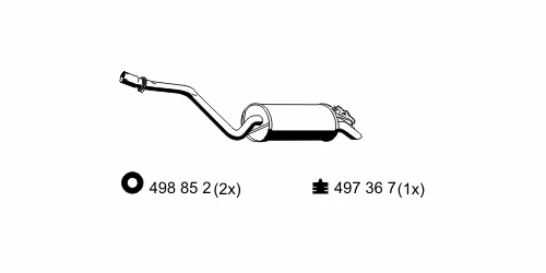 353373 ERNST Глушитель выхлопных газов конечный (фото 2)