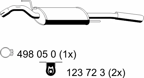 133111 ERNST Глушитель выхлопных газов средний/конечный/задняя банка (фото 1)