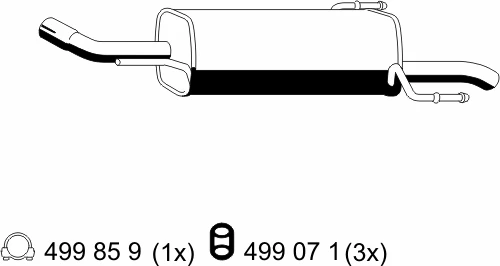 052269 ERNST Глушитель выхлопных газов средний/конечный/задняя банка (фото 2)