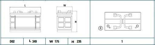 EG1101 EXIDE Стартерная аккумуляторная батарея (фото 3)