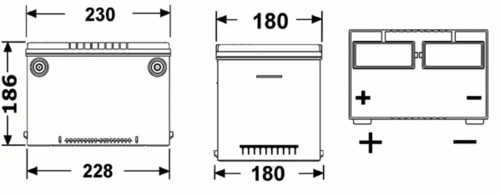 EB608 EXIDE Стартерная аккумуляторная батарея (фото 2)