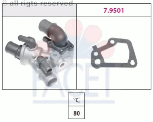7.8104 FACET Термостат, охлаждающая жидкость (фото 2)