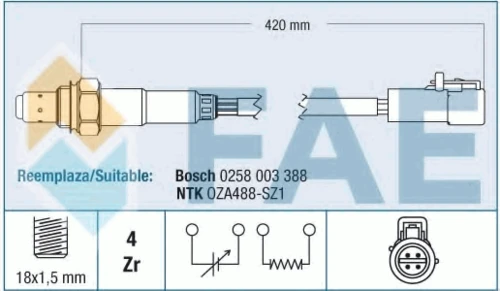 77305 FAE Лямбда-зонд (фото 2)