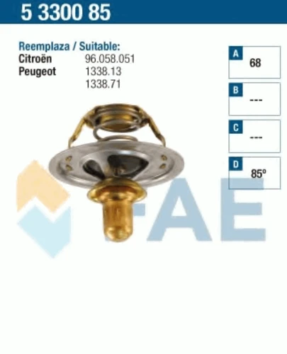 5330085 FAE Термостат системы охлаждения 5330085 (фото 1)