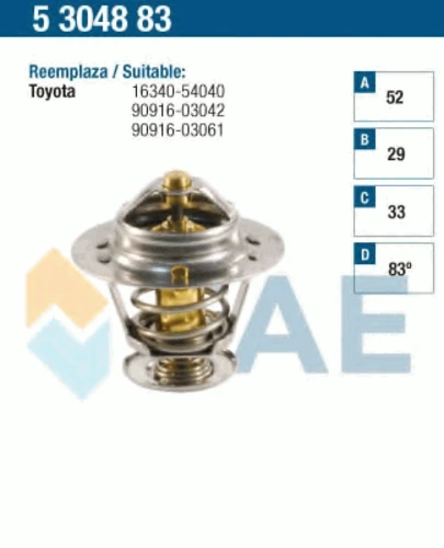 5304883 FAE Термостат, охлаждающая жидкость (фото 2)