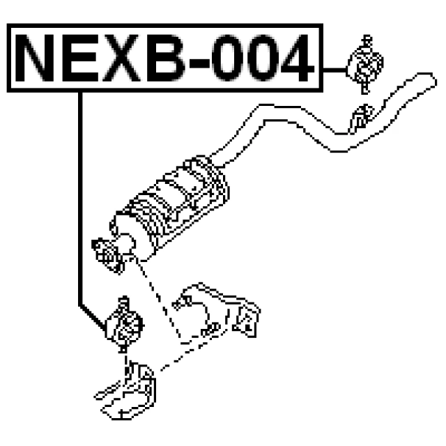 NEXB-004 FEBEST Монтажный комплект, система выпуска (фото 4)