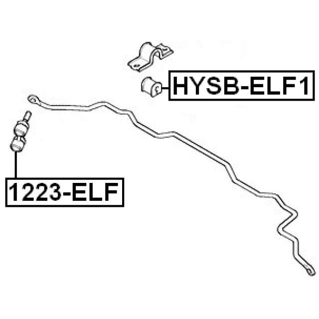 HYSB-ELF1 FEBEST Втулка, стабилизатор (фото 3)