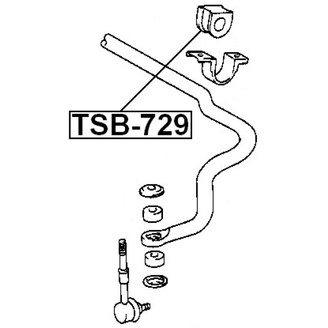 TSB-729 FEBEST Втулка, стабилизатор (фото 4)