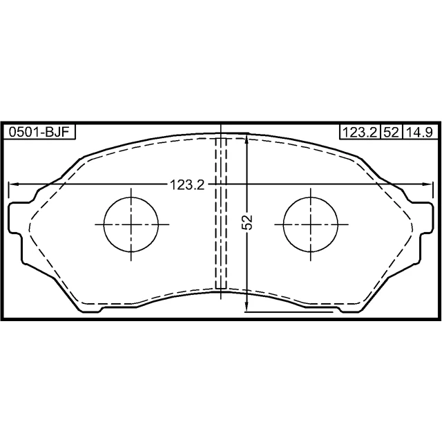 0501-BJF FEBEST Комплект тормозных колодок, дисковый тормоз (фото 4)