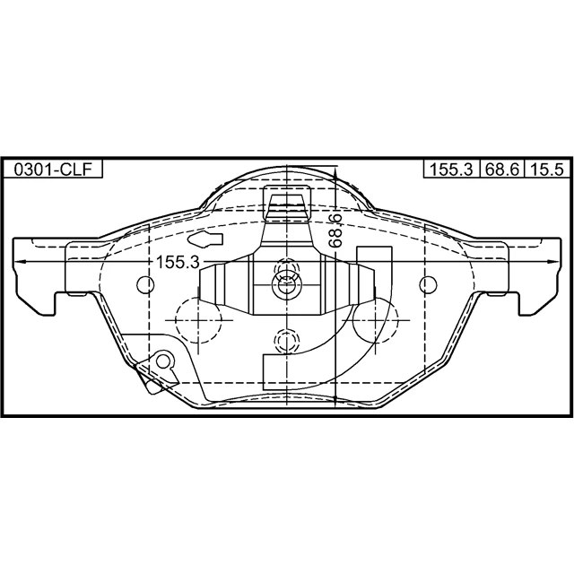 0301-CLF FEBEST Комплект тормозных колодок, дисковый тормоз (фото 4)