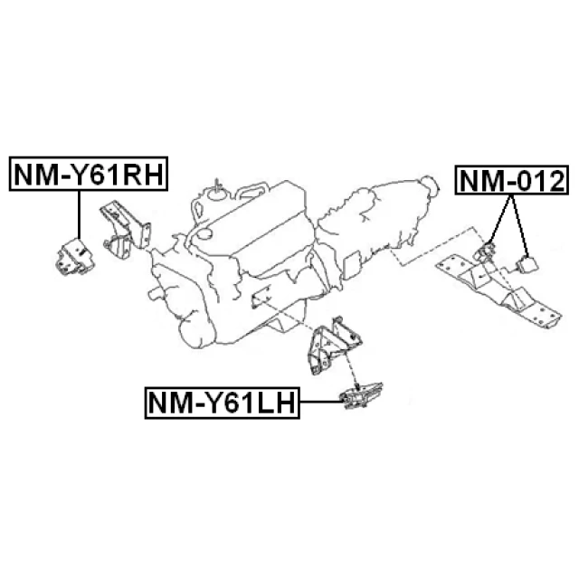 NM-Y61RH FEBEST Подвеска, двигатель (фото 4)