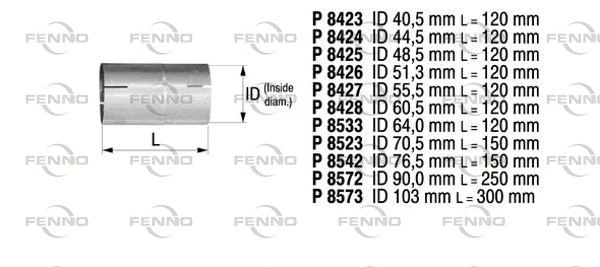 P8427 FENNO Соединительные элементы, система выпуска (фото 2)